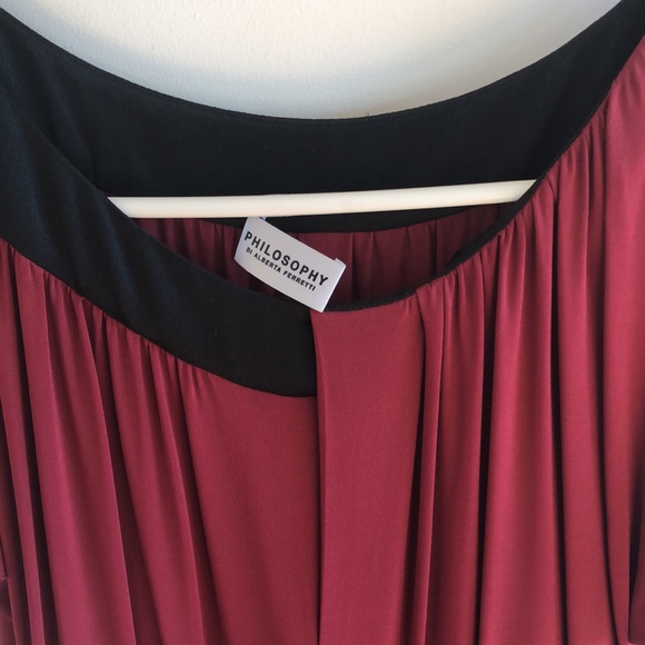 philosophy di alberta ferretti wine color dress size 4 worn once! - Picture 6 of 13